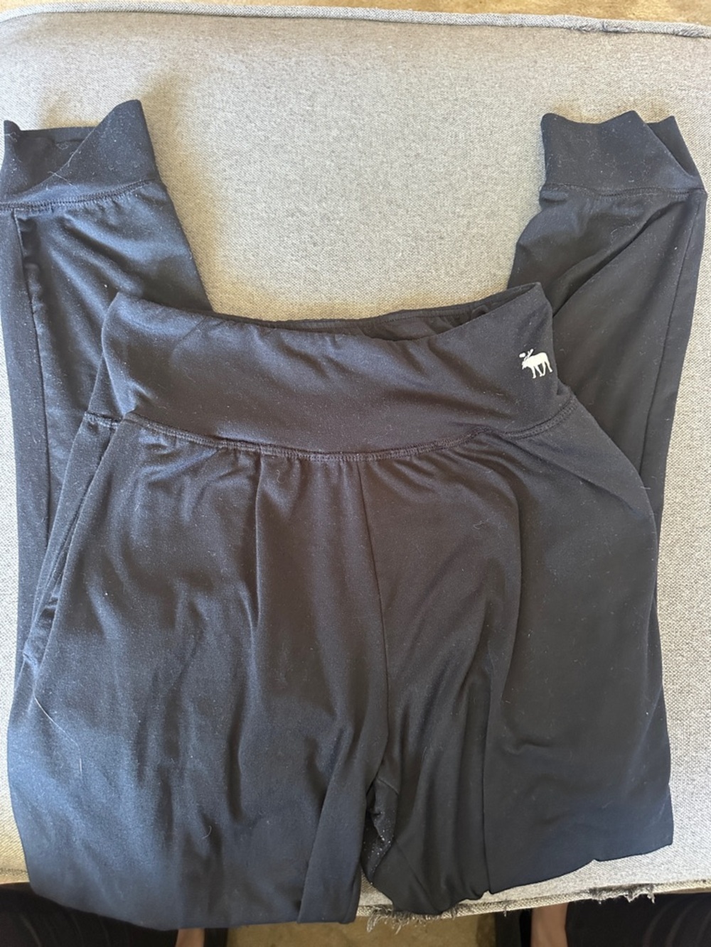 Abercrombie & Fitch Black High-Waist Leggings with Moose Logo